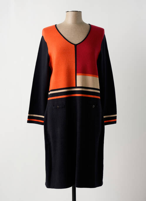 Robe mi-longue noir CHRISTINE LAURE pour femme