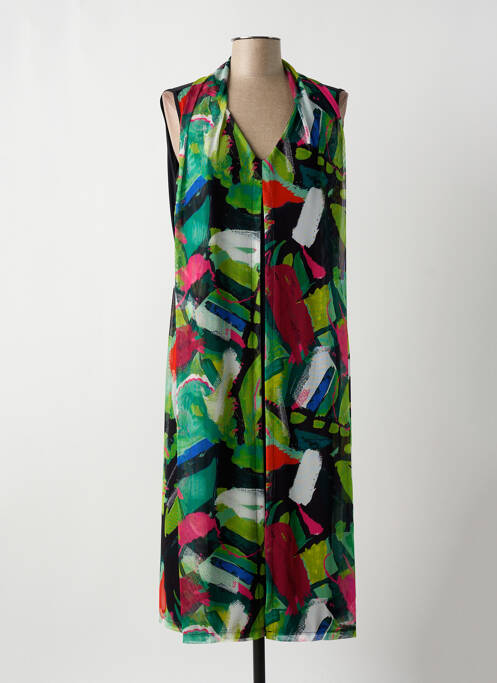 Robe mi-longue noir MALOKA pour femme
