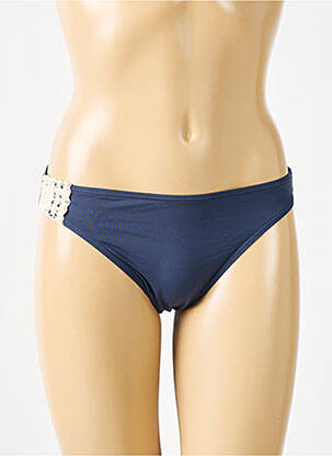 Bas de maillot de bain effet matière satinée culotte bleu ESPRIT femme