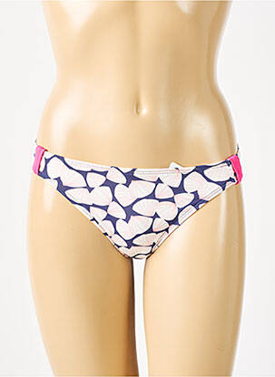 Bas de maillot de bain imprimé fantaisie culotte bleu CHERRY BEACH femme