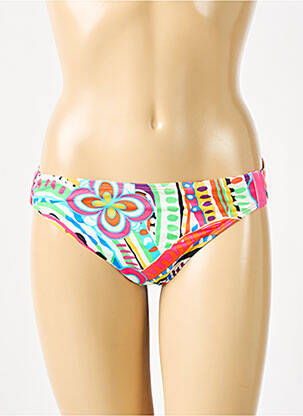 Bas de maillot de bain imprimé fantaisie culotte vert CHERRY BEACH femme