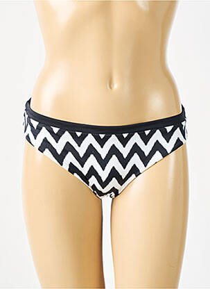 Bas de maillot de bain effet matière satinée culotte noir FREYA femme
