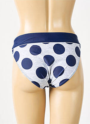 Bas de maillot de bain effet matière satinée culotte bleu ROSE POMME femme