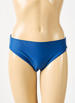 Bas de maillot de bain effet matière satinée culotte bleu SUNMARIN femme
