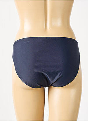 Bas de maillot de bain effet matière satinée culotte bleu fonce SUNMARIN femme