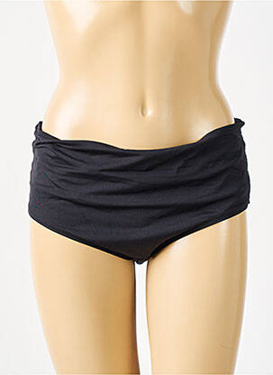 Bas de maillot de bain effet matière satinée culotte noir CHERRY BEACH femme