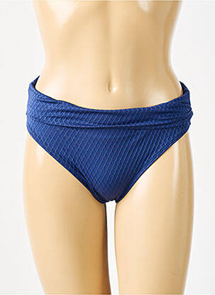 Bas de maillot de bain effet matière satinée culotte bleu CHERRY BEACH femme