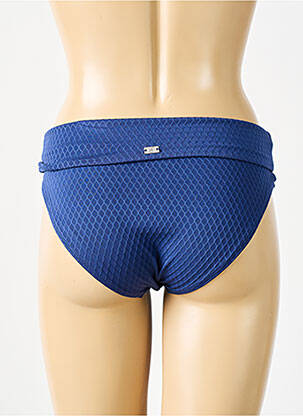 Bas de maillot de bain effet matière satinée culotte bleu CHERRY BEACH femme