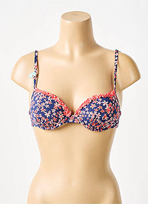 Haut de maillot de bain stretch haut soutien-gorge moulé bleu CHERRY BEACH femme