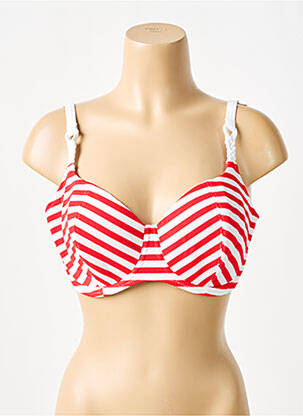 Haut de maillot de bain stretch haut soutien-gorge emboitant rouge FREYA femme
