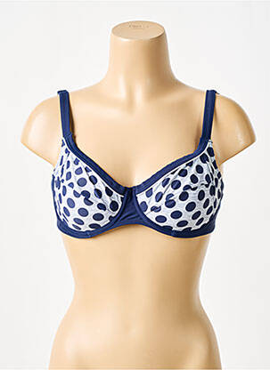 Haut de maillot de bain stretch haut soutien-gorge emboitant bleu ROSE POMME femme