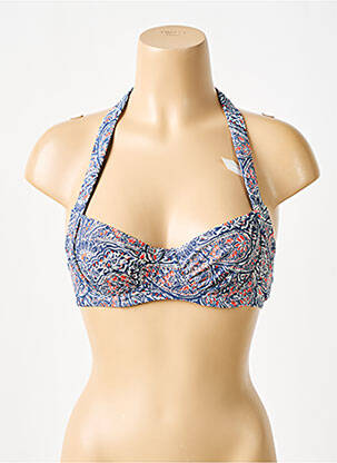 Haut de maillot de bain stretch haut soutien-gorge balconnet bleu ESPRIT femme