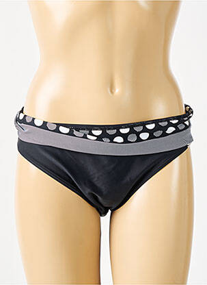 Bas de maillot de bain effet matière satinée culotte noir SUNMARIN femme