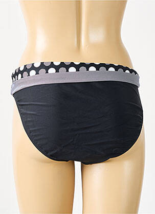Bas de maillot de bain effet matière satinée culotte noir SUNMARIN femme
