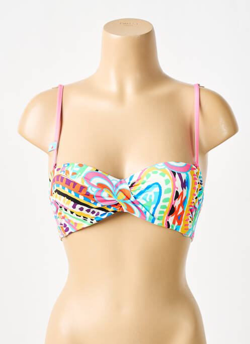 Haut de maillot de bain stretch haut soutien-gorge balconnet vert CHERRY BEACH femme