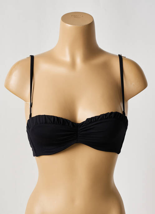 Haut de maillot de bain stretch haut soutien-gorge balconnet noir CHERRY BEACH femme