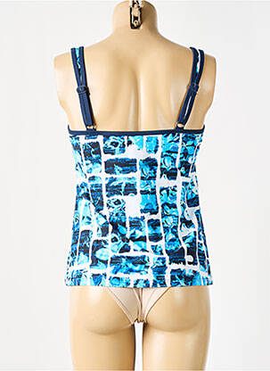 Haut de maillot de bain stretch haut soutien-gorge moulé bleu SUNMARIN femme