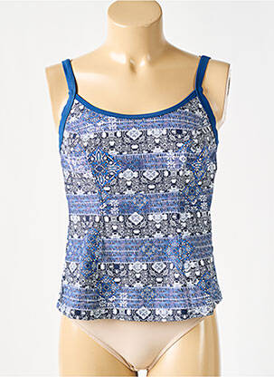 Haut de maillot de bain stretch haut soutien-gorge emboitant bleu SUNMARIN femme