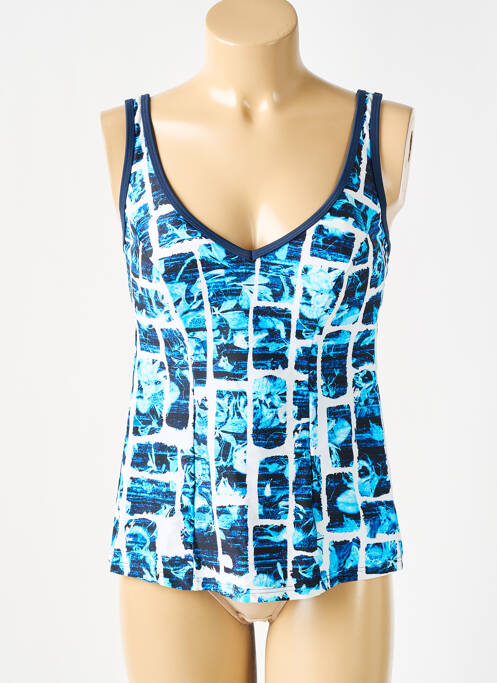 Haut de maillot de bain stretch haut soutien-gorge moulé bleu SUNMARIN femme