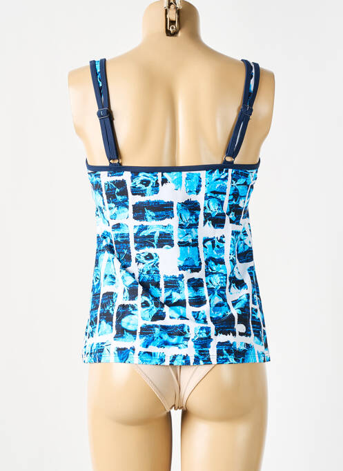 Haut de maillot de bain stretch haut soutien-gorge moulé bleu SUNMARIN femme