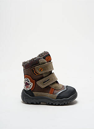 Bottines/boots matière lisse bout rond marron IMAC garçon