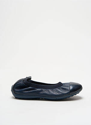 Ballerines tissage satiné bout rond bleu GEOX fille
