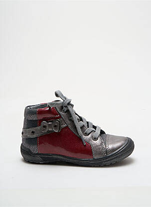 Bottillons matière lisse rouge BABYBOTTE fille
