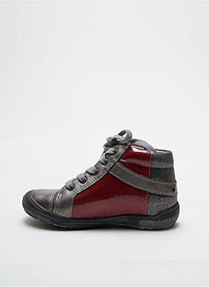 Bottillons matière lisse rouge BABYBOTTE fille