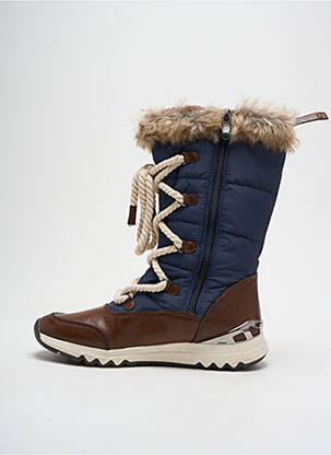 Bottines/boots fourrée talon plat jusqu'à 3cm bleu MARCO TOZZI femme