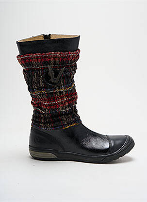 Bottes effet froissé bout rond noir GBB fille