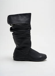 Bottes tissage satiné bout rond noir BELLAMY fille