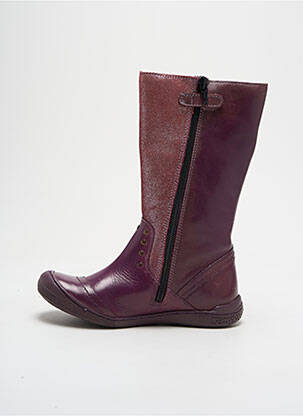 Bottes tissage satiné bout rond violet CHIPIE fille