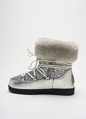 Bottines/boots fourrée talon plat jusqu'à 3cm argent LOLA ESPELETA femme