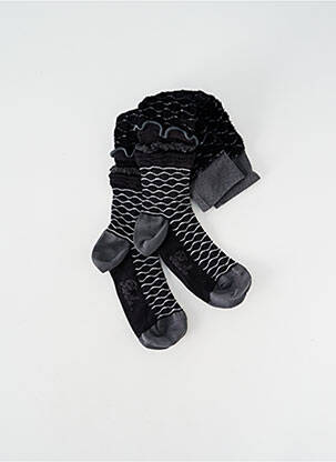 Chaussettes imprimé fantaisie gris BERTHE AUX GRANDS PIEDS femme