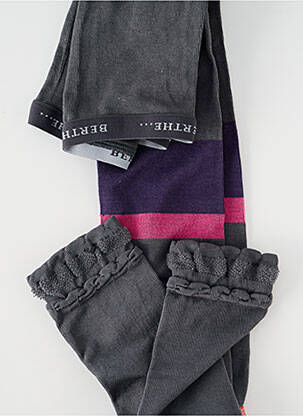 Legging stretch taille normale gris BERTHE AUX GRANDS PIEDS femme