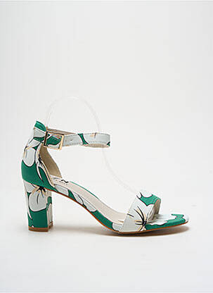 Sandales/nu pieds fermeture bride(s) talon de 4 à 6cm vert ELUE PAR NOUS femme