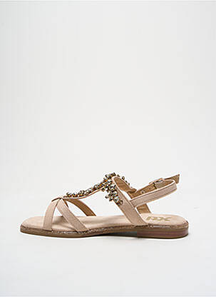 Sandales/nu pieds chiquet talon plat jusqu'à 3cm beige XTI femme