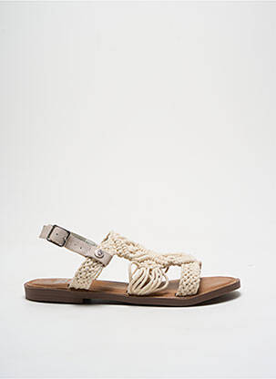 Sandales/nu pieds chiquet talon plat jusqu'à 3cm beige XTI femme