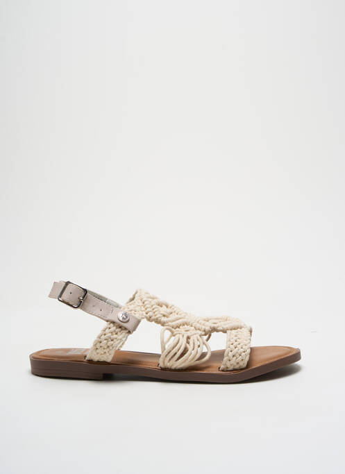 Sandales/nu pieds chiquet talon plat jusqu'à 3cm beige XTI femme