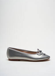 Ballerines matière lisse talon plat jusqu'à 3cm argent GIULIA femme