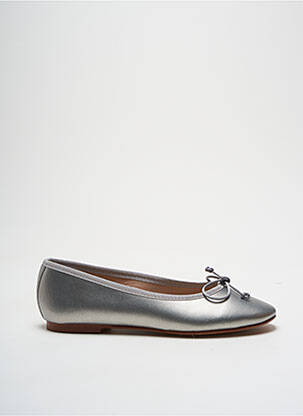 Ballerines matière lisse talon plat jusqu'à 3cm argent GIULIA femme