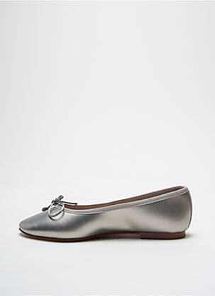 Ballerines matière lisse talon plat jusqu'à 3cm argent GIULIA femme