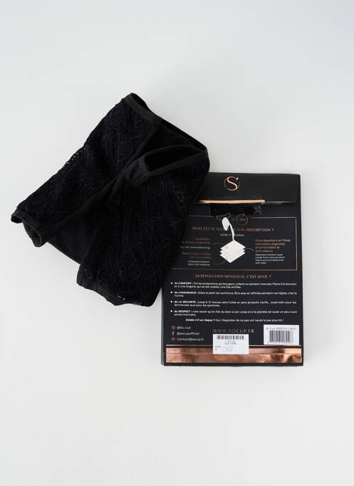 Culotte haute noir SOCUP pour femme