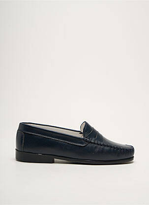 Mocassins matière lisse talon plat jusqu'à 3cm bleu GEO-REINO femme