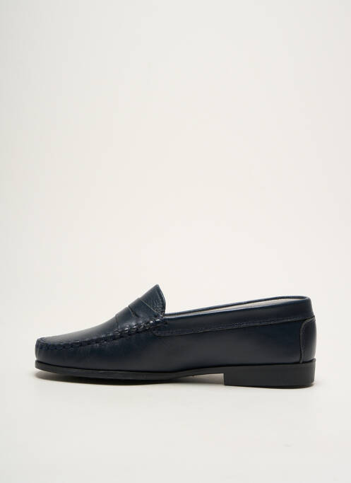 Mocassins chiquet talon plat jusqu'à 3cm bleu GEO-REINO femme