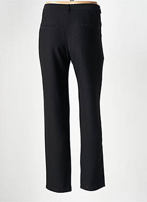 Pantalon droit tissage crêpe taille normale noir LA PETITE ETOILE femme