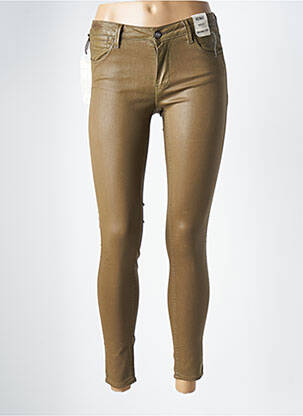 Pantalon 7/8 stretch taille normale vert REIKO femme