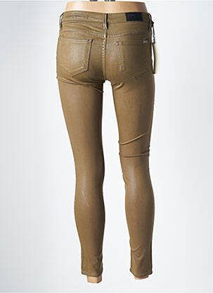 Pantalon 7/8 stretch taille normale vert REIKO femme