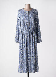 Robe longue manches longues manches longues bleu WHITE STUFF femme