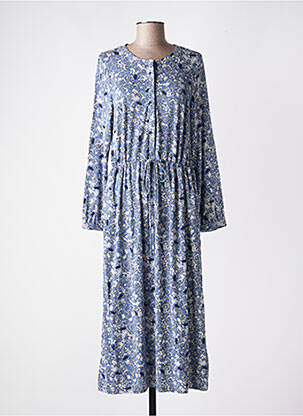 Robe longue manches longues manches longues bleu WHITE STUFF femme